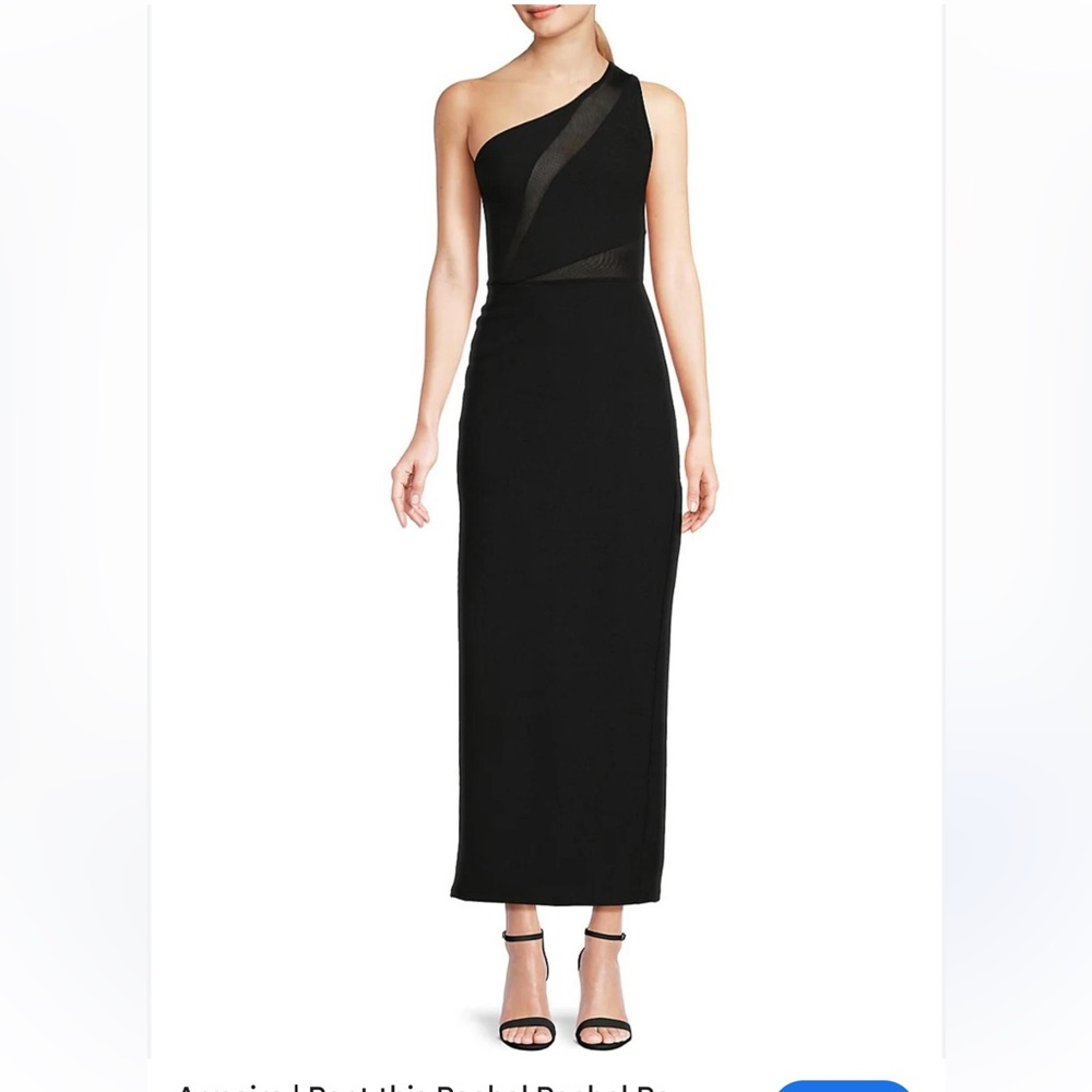 Rachel Rachel Roy One-Shoulder Mesh Panel Column Dress